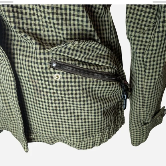 Pre-owned Roxy Women's Hooded Utility Jacket - Olive Check - Picture 5 of 11